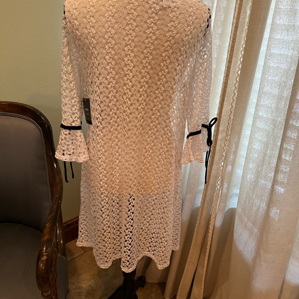NWT white lace cardigan size Large - Picture 6 of 8